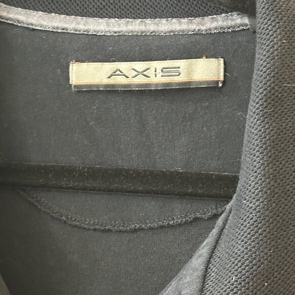 Vintage AXIS Men's Black Quarter Button Crew Long Sleeve Shirt, Size Extra Large - Picture 2 of 3